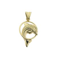 Golden dolphin pendant