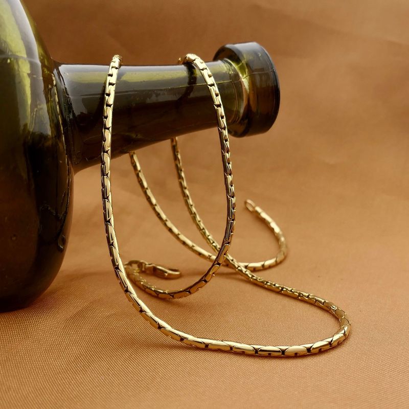 Afbeelding 2 van Gouden Cardano schakelcollier