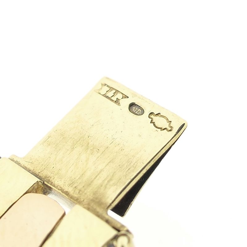 Image 5 of Bicolor gold Bismarck link bracelet