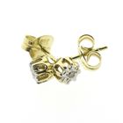 Image 4 of Two-tone gold stud earrings with diamonds