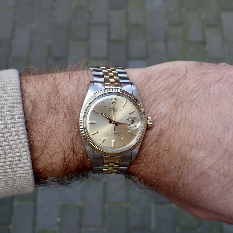 Image 12 of Rolex Datejust 1601; Steel/gold men's watch