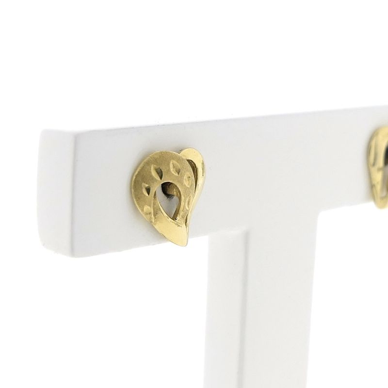 Image 6 of Gold heart stud earrings