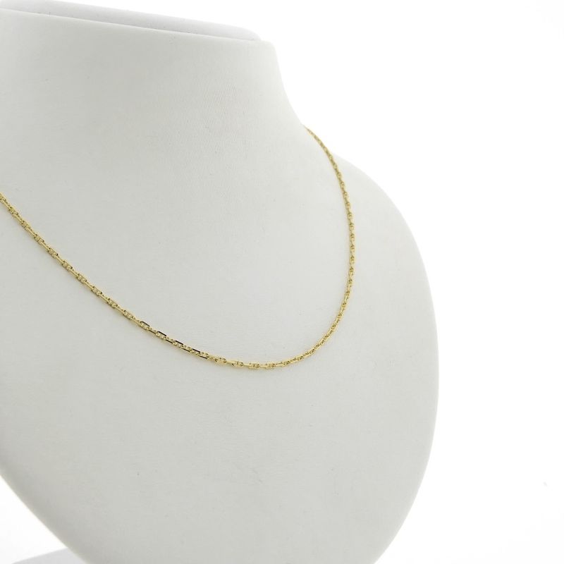 Image 5 of Gold thin anchor link chain | 40 cm