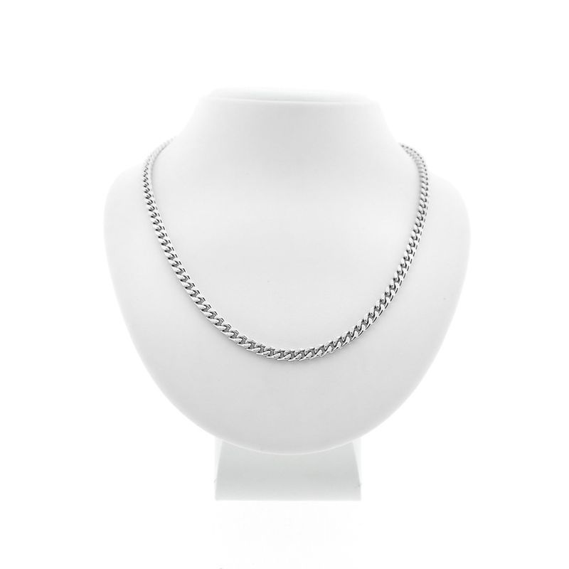 Image 7 of Silver gourmet link necklace | 47 cm