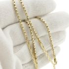 Image 7 of Gold cobra link necklace with fixed pendant | 46 cm