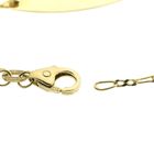 Image 5 of Gold Figaro link bracelet with engraving plate | 15 cm
