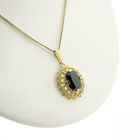 Image 9 of Vintage gold pendant with garnet; 1960s