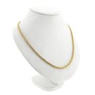 Image 3 of Gold Square Byzantine Link Necklace; Midas