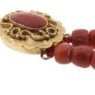 Image 7 of Luxury red coral necklace with gold clasp; Antique | 54 cm