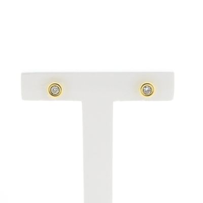 Gold subtle stud earrings with diamond | 0.20 ct. Image 1 of Gold subtle stud earrings with diamond | 0.20 ct.