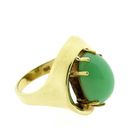 Image 8 of Gold ring with chrysoprase.