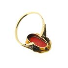 Image 5 of Vintage gold ring with red coral
