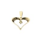 Image 10 of Gold pendant of a heart with zirconia