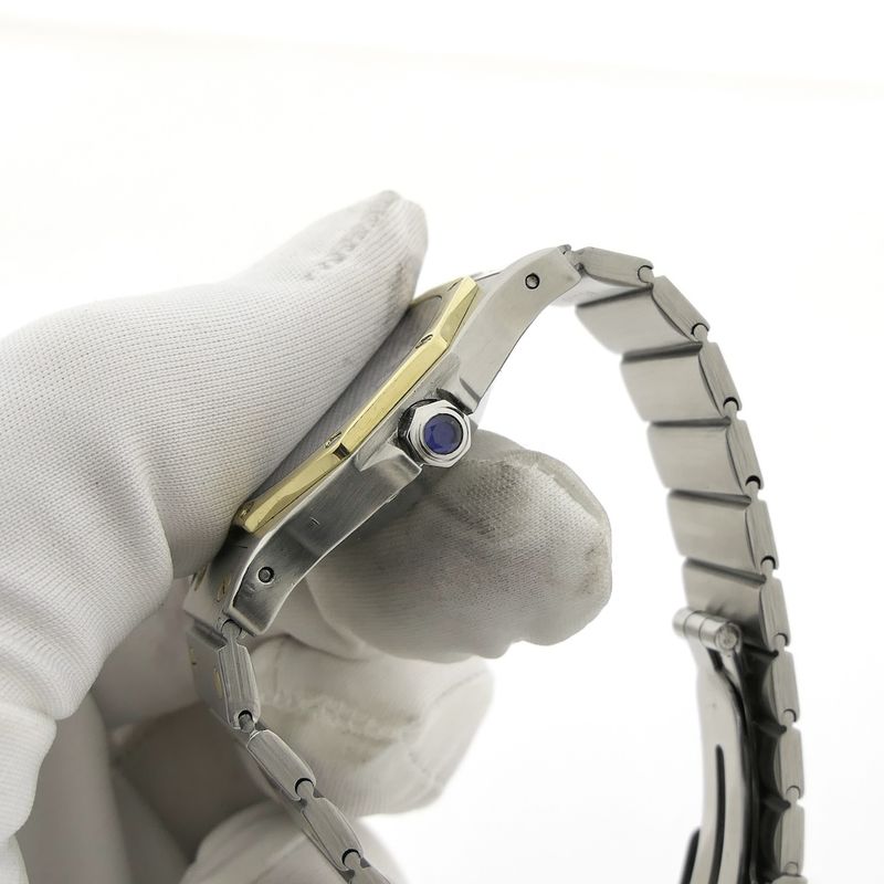 Image 10 of Cartier Santos Octagon Automatic 2966; 18k gold/steel watch