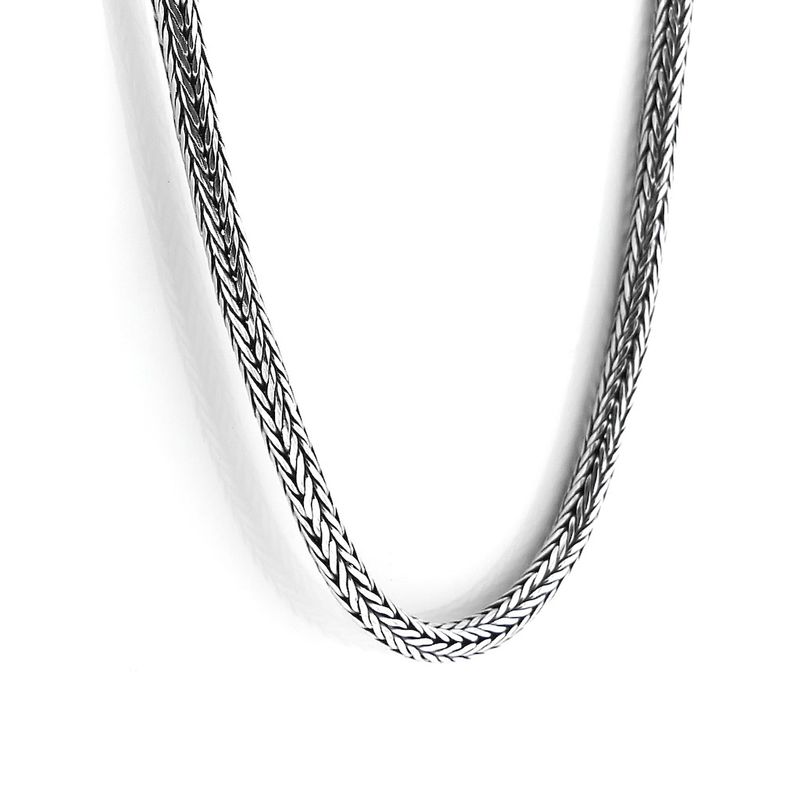Image 6 of Silver round foxtail link chain | 74.5 cm