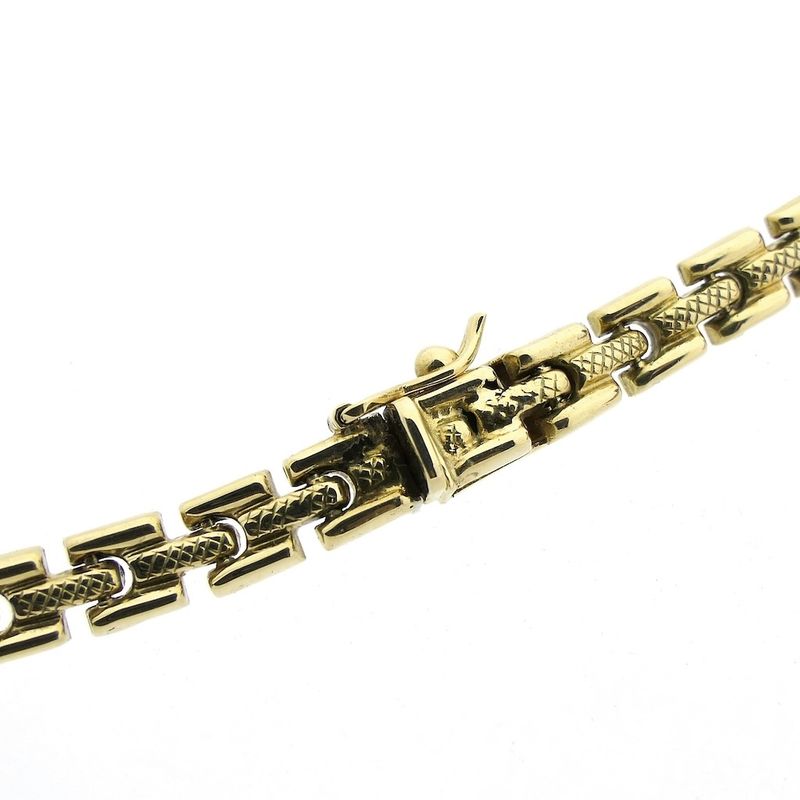 Image 6 of Golden Bismarck link necklace.