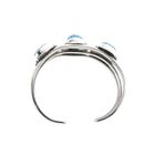 Image 3 of Silver Bohemian Cuff Bracelet with Turquoise | Size S/M