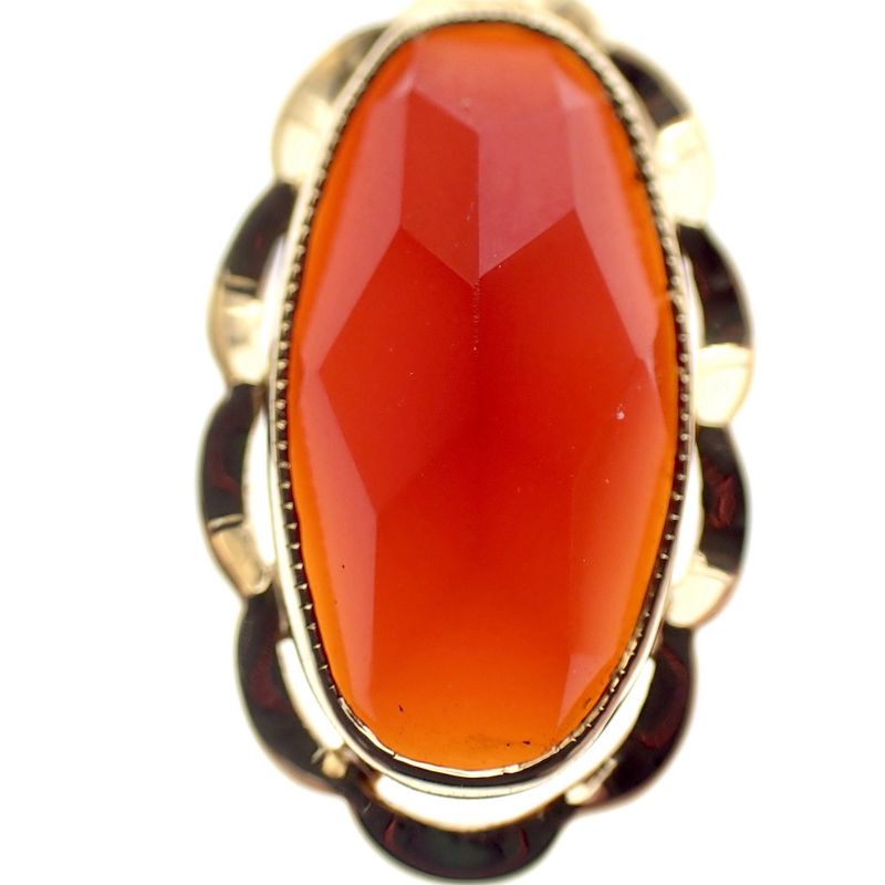 Image 3 of Gold pendant with carnelian | Vintage/antique