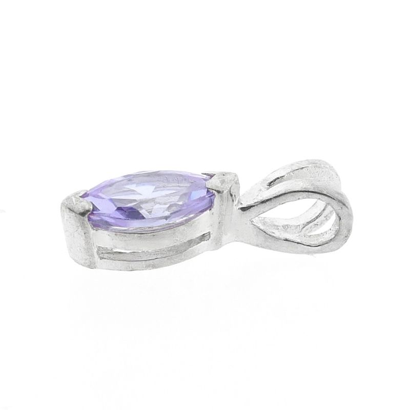 Image 3 of Silver pendant with purple zirconia