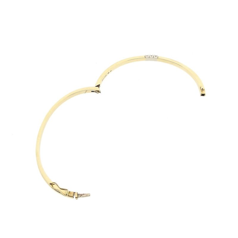Image 9 of Diamond gold bangle with diamonds; Size M