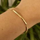 Image 10 of Gold bar link bracelet