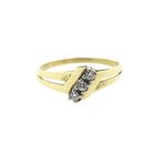 Image 2 of Gold ring with diamonds; 0.18 ct.