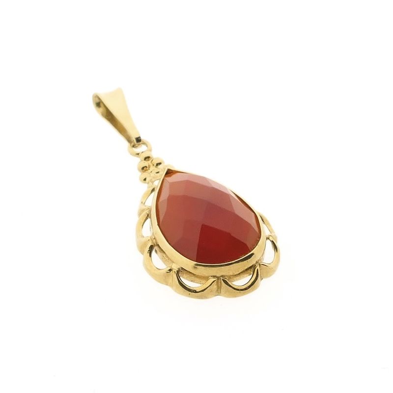 Image 6 of Gold pendant with carnelian | Vintage