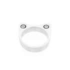 Image 7 of White Gold Cat Ears Ring with Diamonds; 0.08 ct.