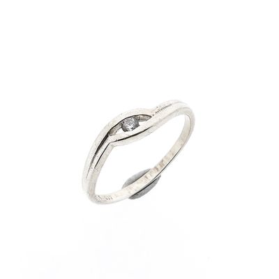 Image 1 of Silver Ring with Zirconia; Size 18