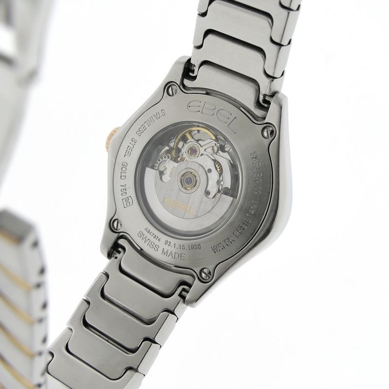 Image 9 of Ebel Wave Automatic 1216265; 18k rose gold/steel women's watch