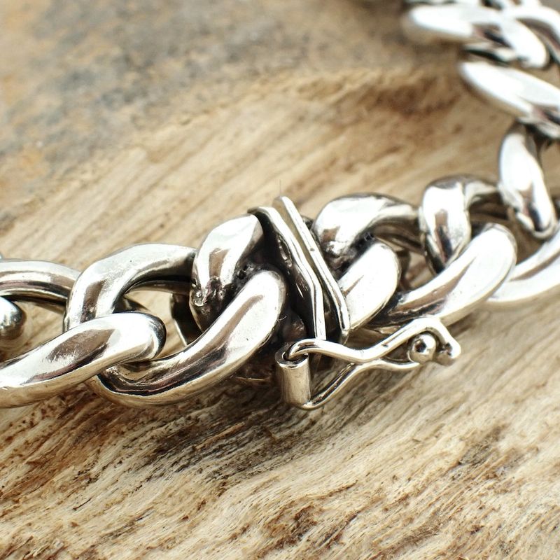 Image 7 of Silver gourmet link bracelet | 20.5 cm