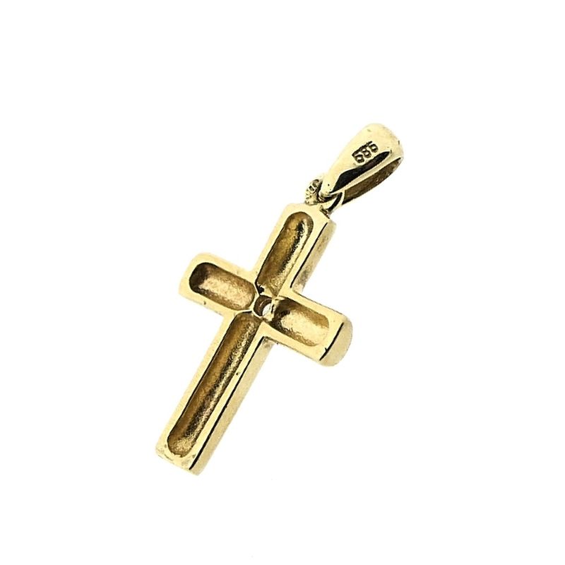 Image 6 of Gold cross pendant with diamond | 0.02 ct.