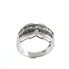 Image 10 of White gold ring with a cluster of diamonds; 0.70 ct.