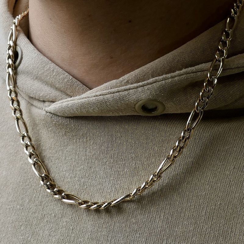 Image 10 of Golden Figaro link chain