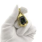 Image 7 of Gold pendant with green tourmaline
