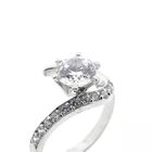 Image 3 of White gold solitaire ring with zirconia.