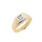 Image 1 of Gold solitaire ring with diamond; 0.10 ct.