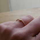 Image 7 of Rose gold solitaire ring with diamond; 0.07 ct.