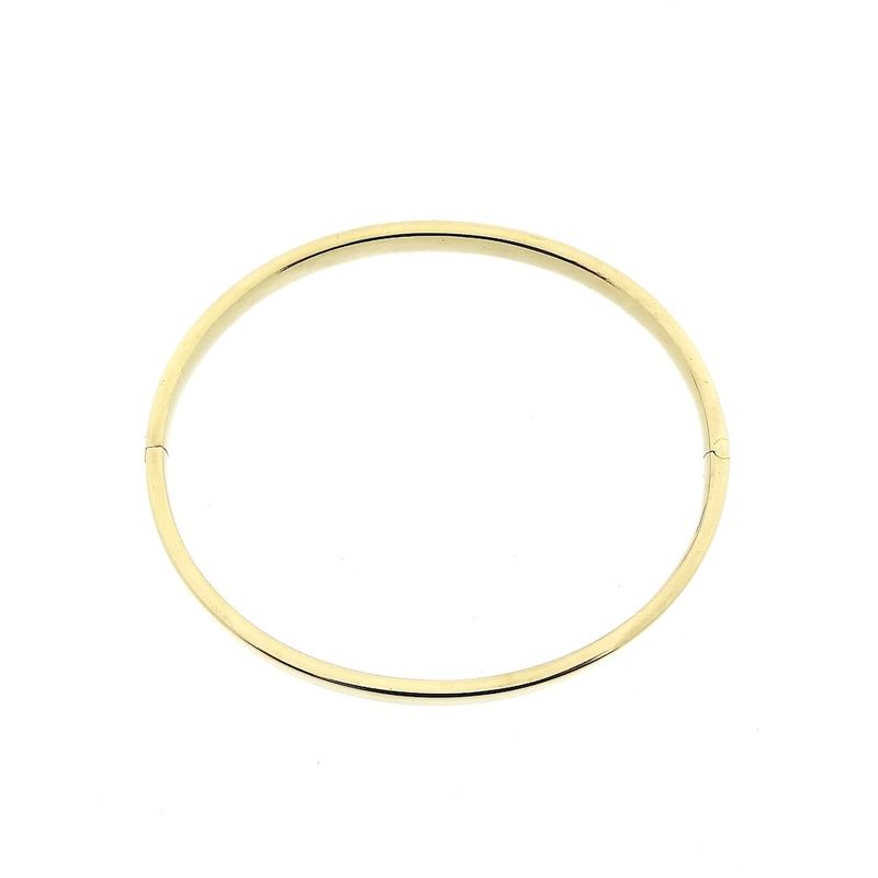 Image 3 of Gold smooth slave bracelet | Ø 60 mm