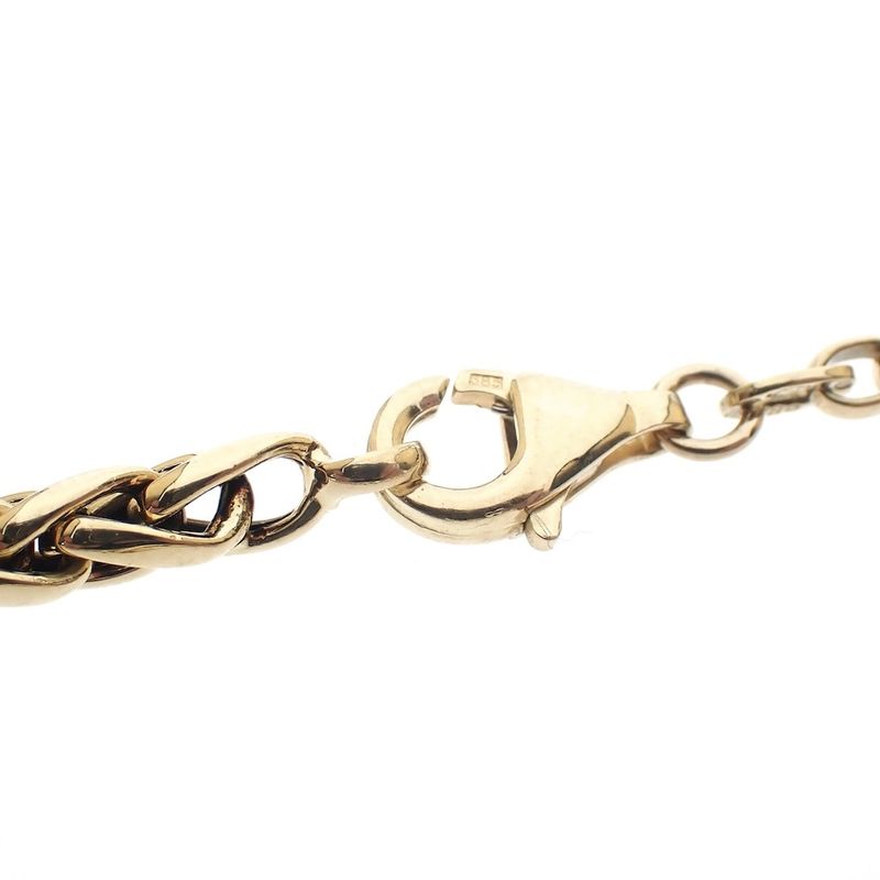 Image 5 of Gold braided chain; Foxtail link | 47 cm