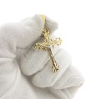 Image 8 of Two-tone gold pendant of a cross with corpus | Antique