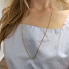 Image 7 of Long gold gourmet link necklace | 71 cm