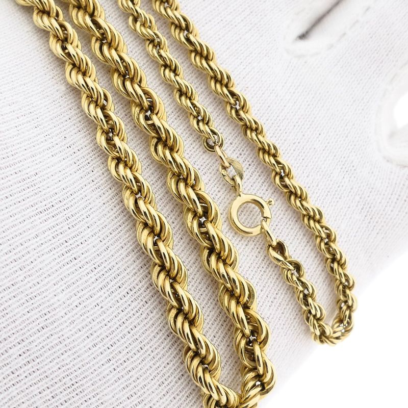 Afbeelding 8 van Gouden gedraaide schakelketting