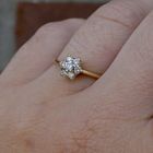 Image 10 of 18-karat gold subtle entourage ring with 0.11 ct. diamond | Sade İş