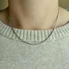 Image 8 of White gold snake link chain; 43 cm