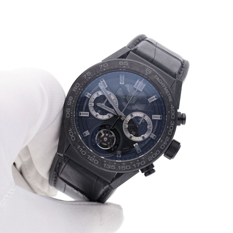 Image 17 of TAG Heuer Carrera Carbon Heuer 02T 'Phantom' Tourbillon CAR5A8P.FC6415; Automatic men's watch