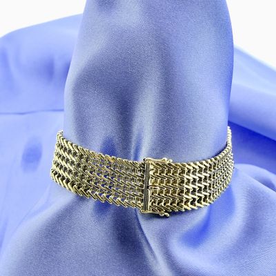 Golden fantasy link bracelet | 19.5 cm Image 2 of Golden fantasy link bracelet | 19.5 cm