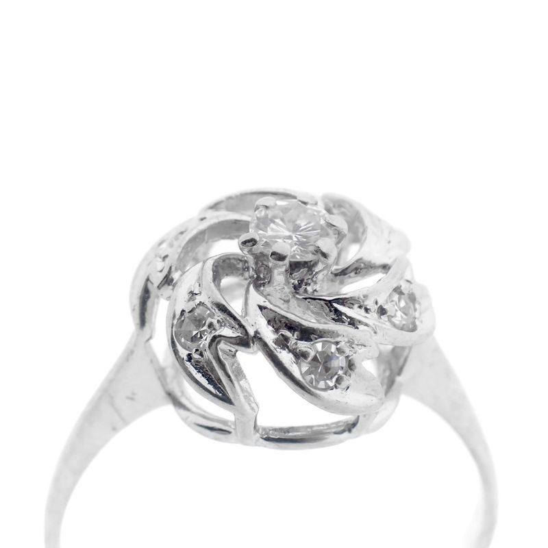 Image 3 of White gold ring with diamonds | 0.21 ct.