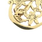 Image 6 of Vintage gold brooch with a floral design