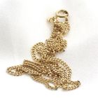 Image 6 of Gold thin gourmet link necklace | 46 cm